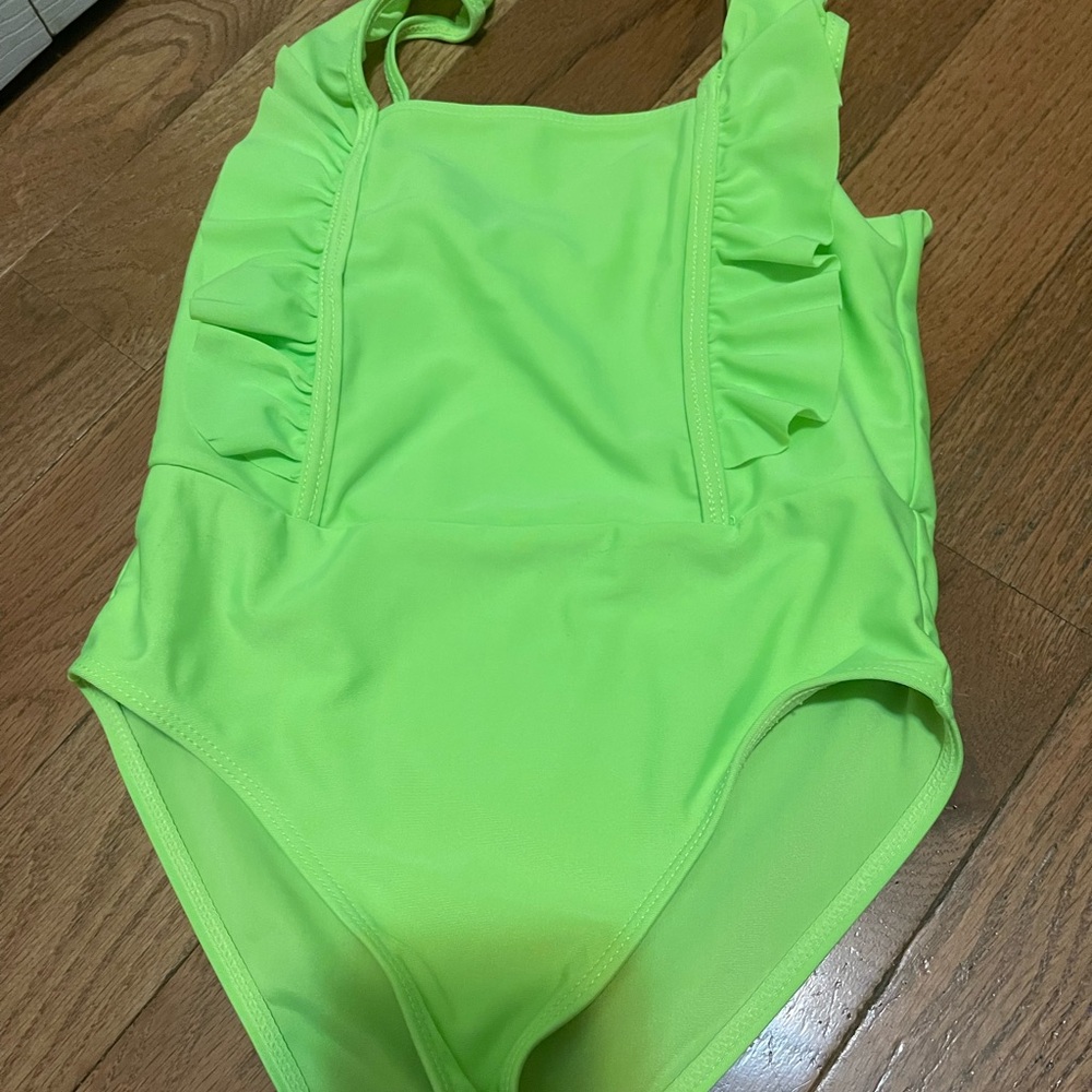 Girls Shein Neon Bathing Suit Size 7